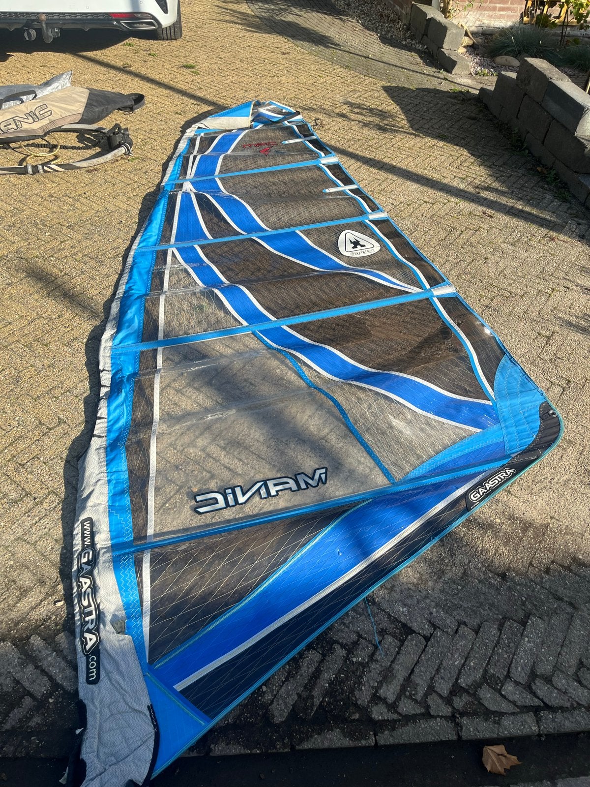 Gaastra Manic 4.7m² windsurfzeil met PowerEx mast, Watersport en Boten, Met mast, Gebruikt, Gaastra, 3.5 tot 5 m²