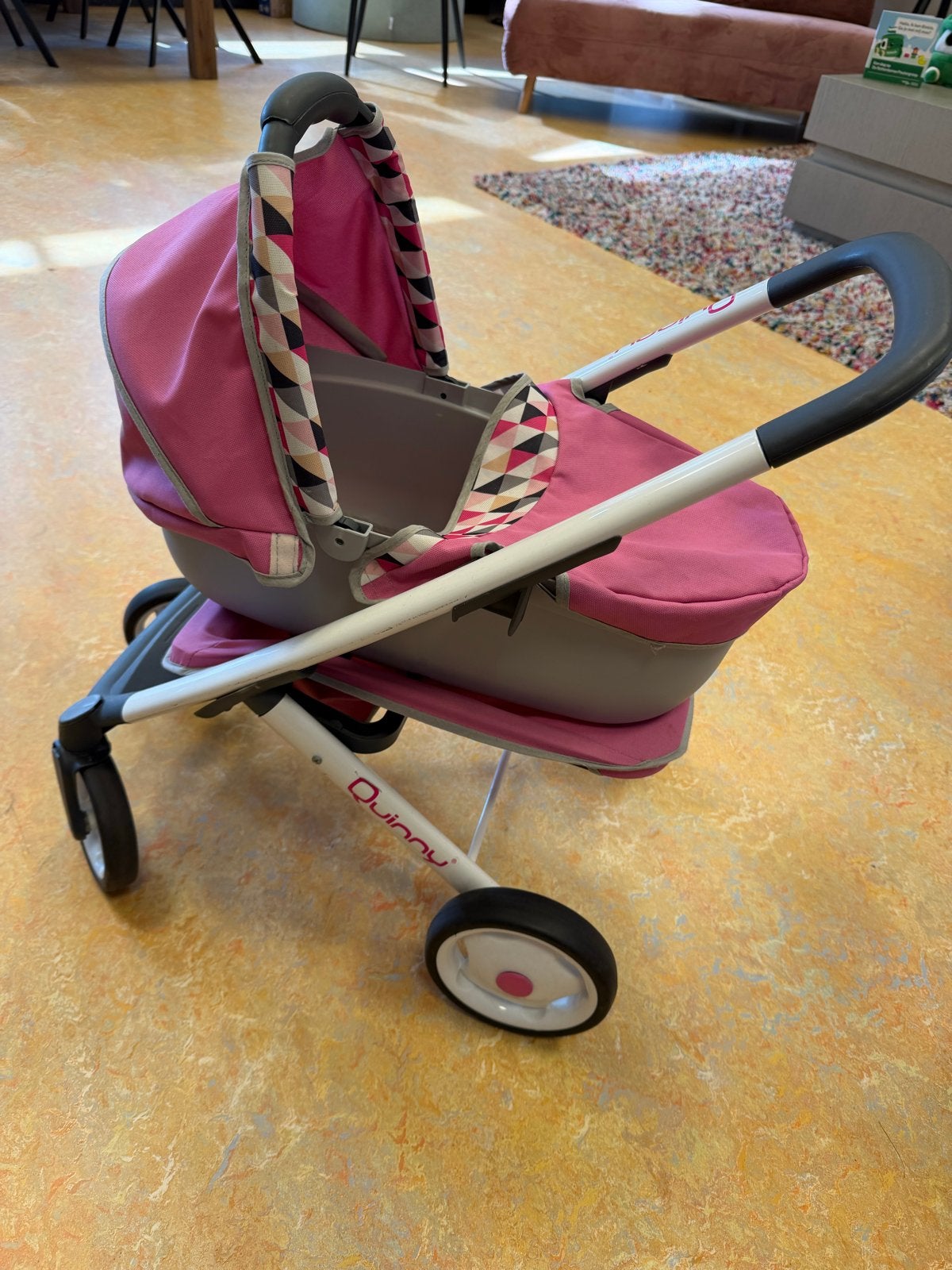 Smoby Quinny poppenwagen roze, Ophalen of Verzenden, Zo goed als nieuw
