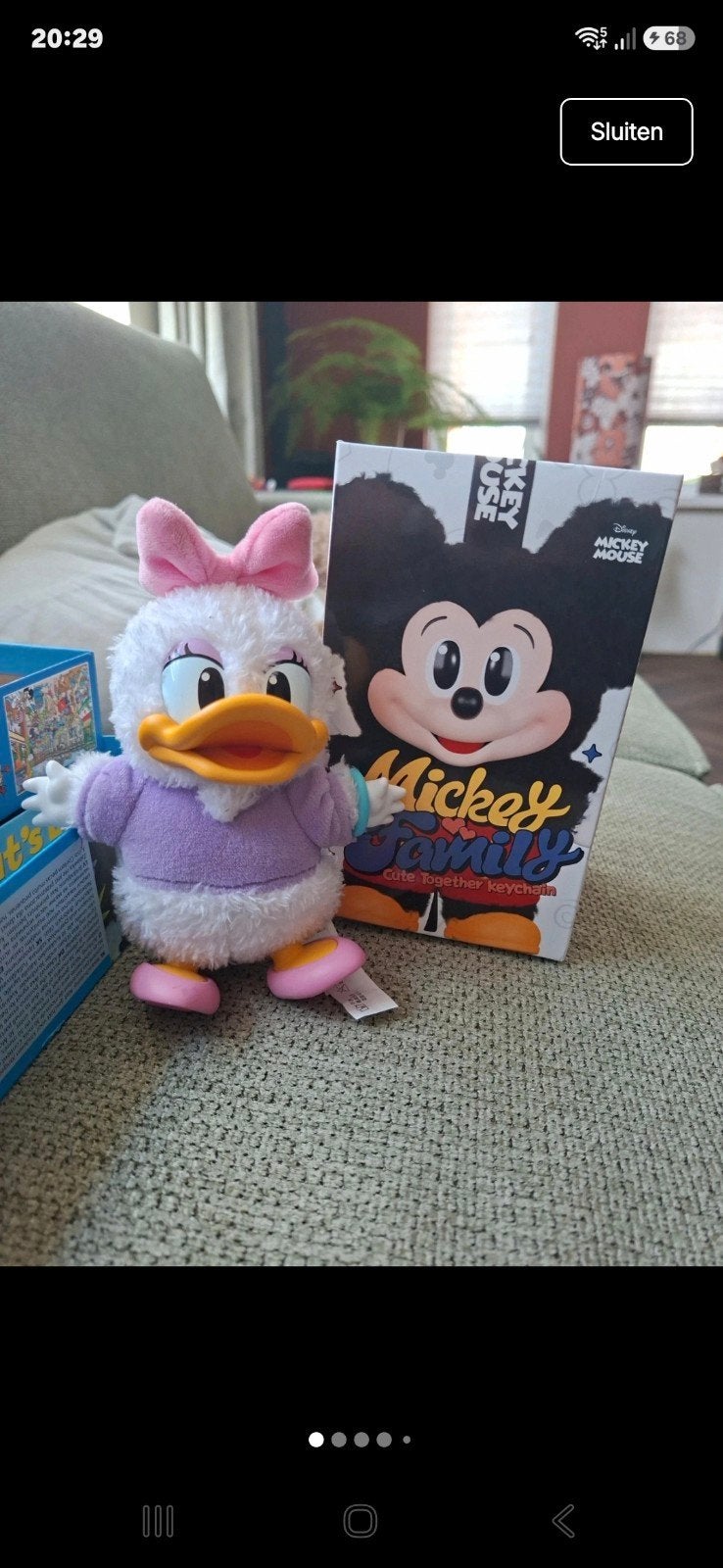 Daisy Duck Katrien sleutelhanger Pop Mart Mickey Familie, Ophalen of Verzenden, Donald Duck, Zo goed als nieuw, Knuffel