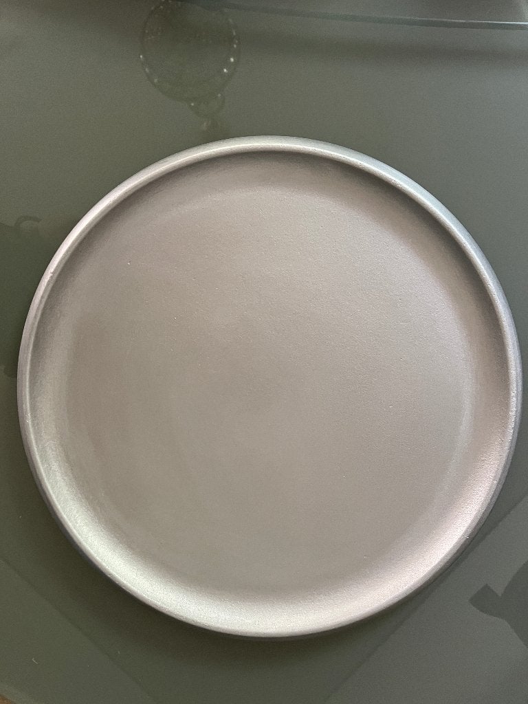 Grote Schaal van Hout  Kleur: Zilver  Diameter: 40 cm Nieuw, Ophalen of Verzenden, Nieuw, Rond, Hout