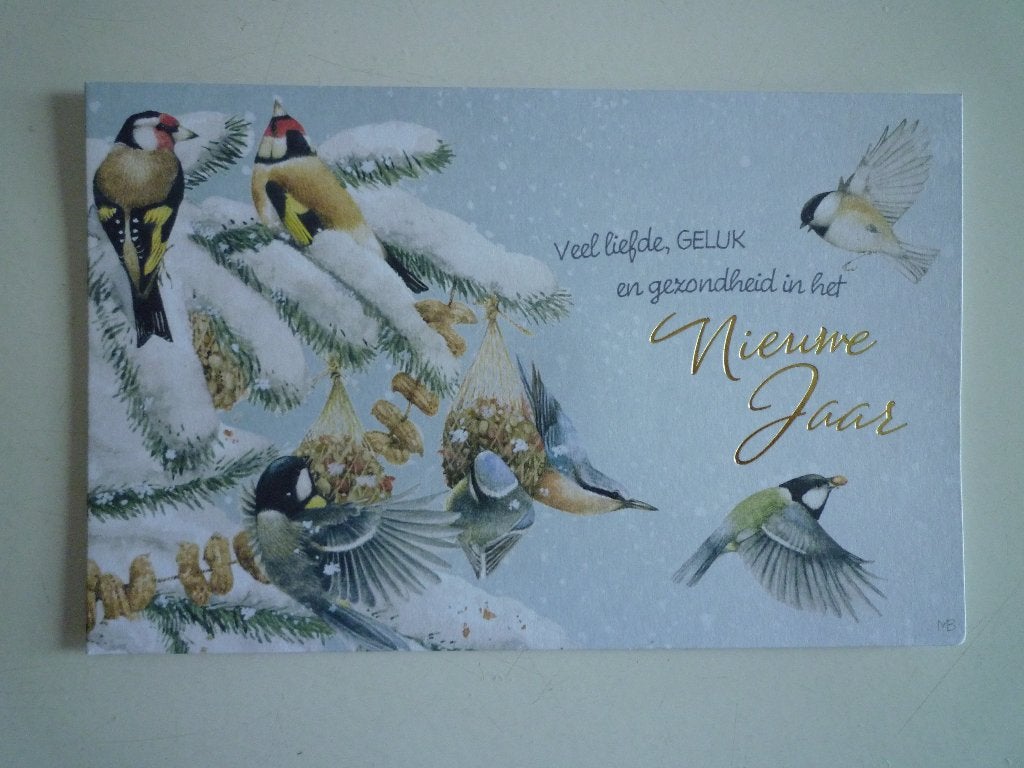 Marjolein Bastin kaart vogels puttertje koolmees koolmezen, Ophalen of Verzenden, Voor 1920, Vogel