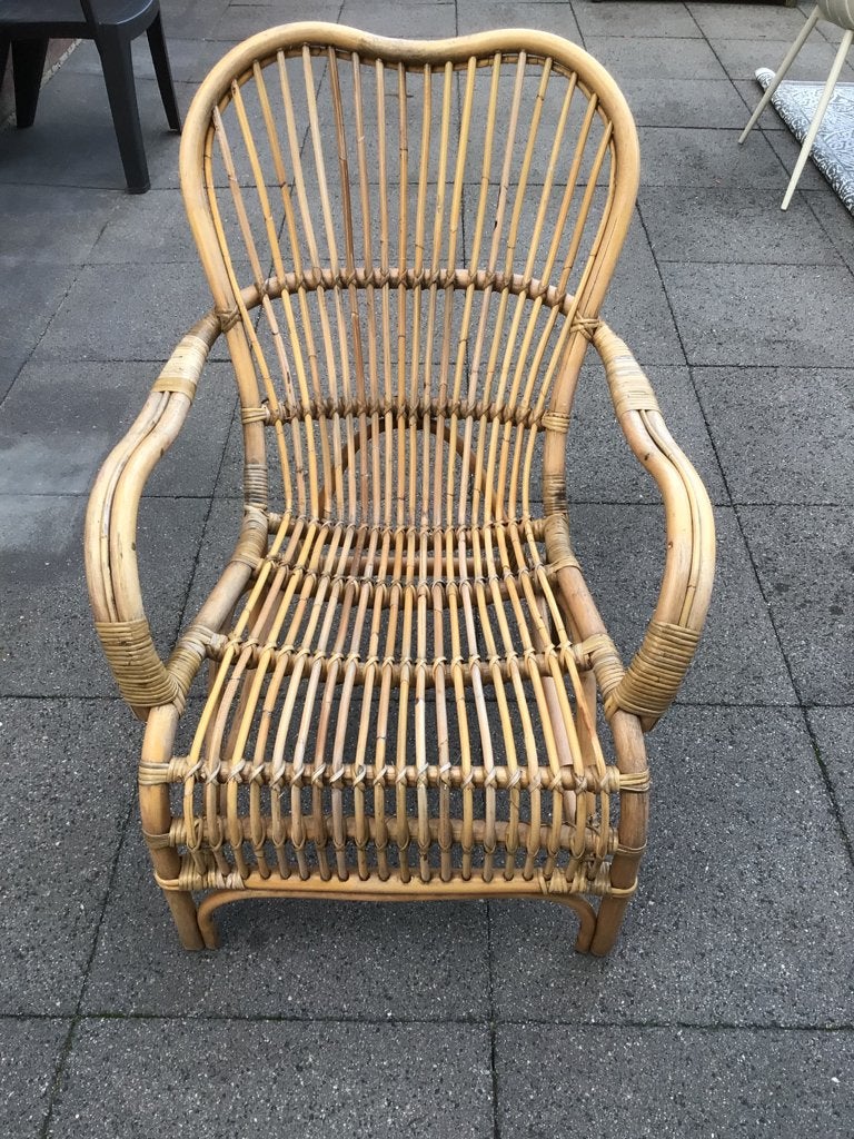 Rotan fauteuil Bandung van Xenos  naturel 83x69x84cm, Ophalen of Verzenden, Gebruikt, 75 tot 100 cm, 50 tot 75 cm