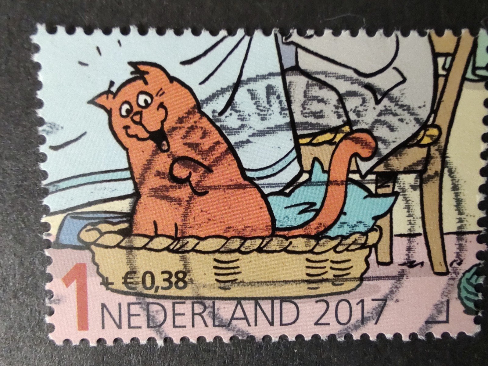 3586f rode kater 2017 kinderzegel, Verzenden