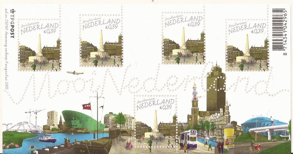 Postzegelvelletje Mooi Nederland Amsterdam Postfris Prachtig, Postzegels en Munten, Ophalen of Verzenden, Na 1940, Postfris