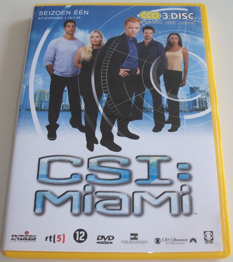 Dvd *** CSI: MIAMI *** 3-Disc Boxset Seizoen 1 Afl. 13 - 24, Engels, Seizoen 1, Misdaad, Nederlands
