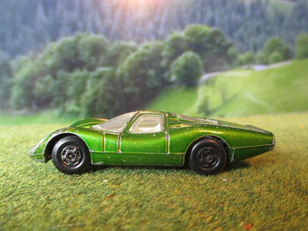 1:56 Ford Group 6 Matchbox MB45 1969/1970 donkergroenmet., Ophalen of Verzenden, Gebruikt, Auto