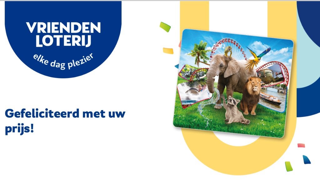 Vriendenloterij kies je uitje, Drie personen of meer, Ticket of Toegangskaart