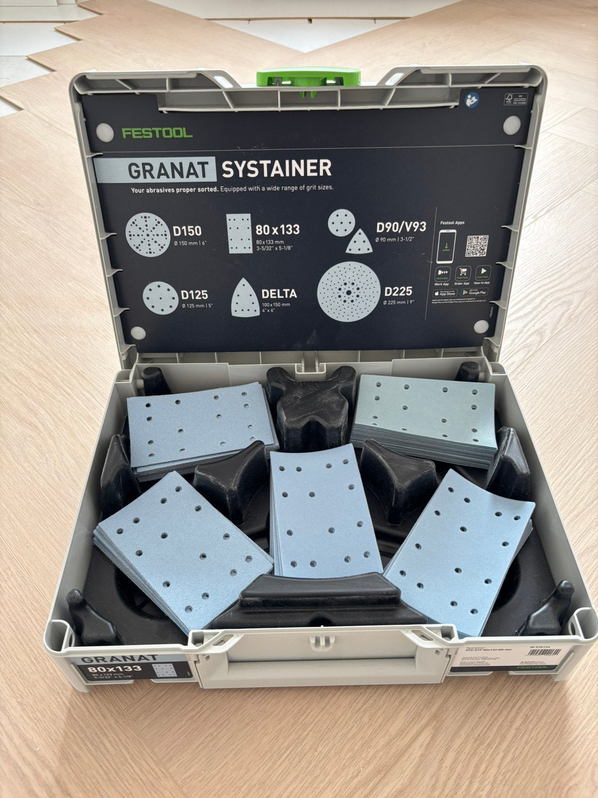 Festool Granat Schuurpapier 110 stuks + Systainer P60 - P220, Ophalen, Nieuw, Minder dan 600 watt, Vlakschuurmachine