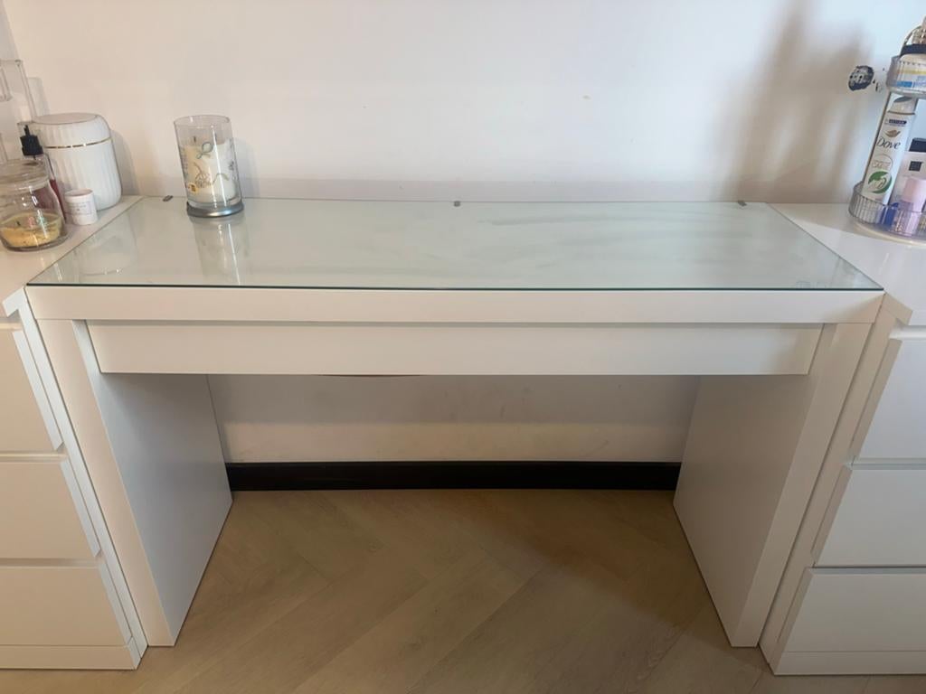 Ikea Malm toilettafel (wit) Vanity, Huis en Inrichting, Ophalen, 150 tot 200 cm, Zo goed als nieuw, Minder dan 100 cm
