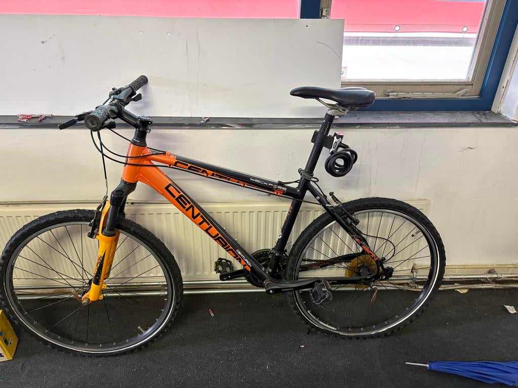 Centurion mountainbike, oranje en zwart, Gebruikt, Hardtail, Heren, 53 tot 57 cm