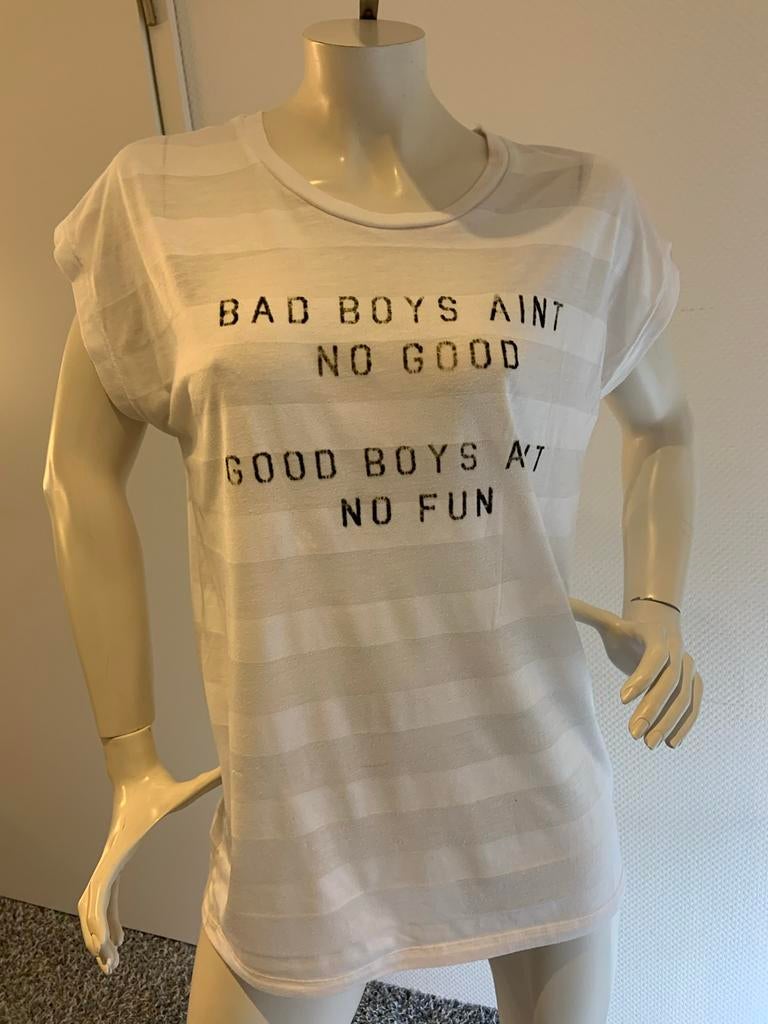 Zoe karsen shirt met leuke tekst maat l, ., Beige, Maat 42/44 (L), Ophalen of Verzenden