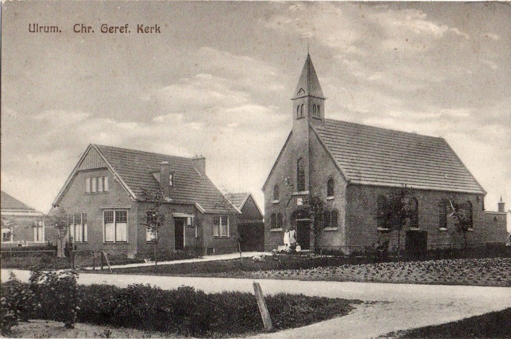 Ulrum, Christelijk Gereformeerde Kerk. 6958, Verzenden, 1920 tot 1940, Gelopen, Groningen