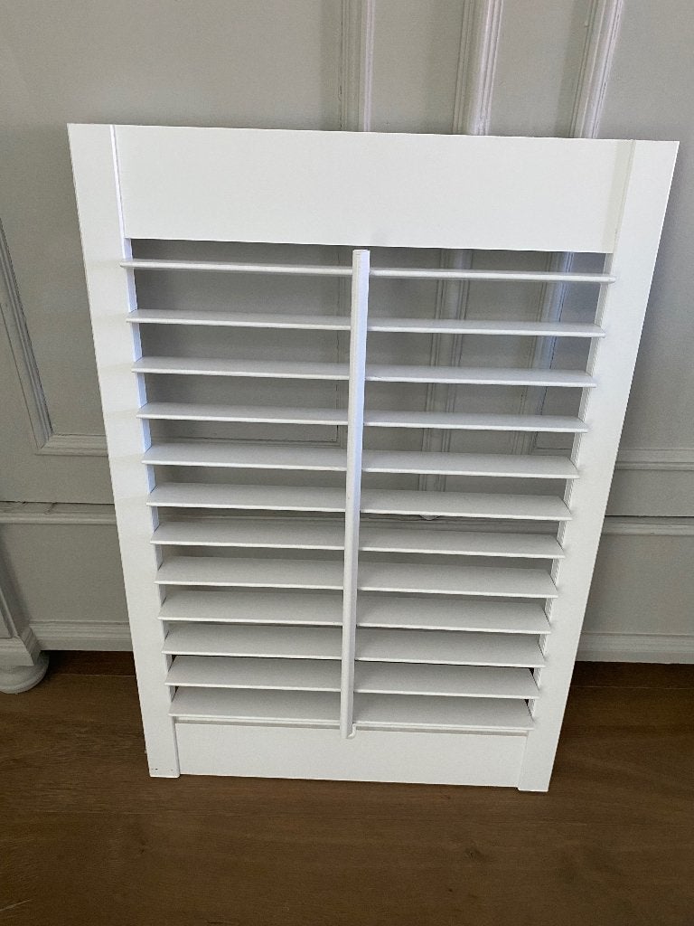 Witte houten Shutter 81 cm x 54,5 cm shutters, Ophalen, Gebruikt, Wit, Verduisterend