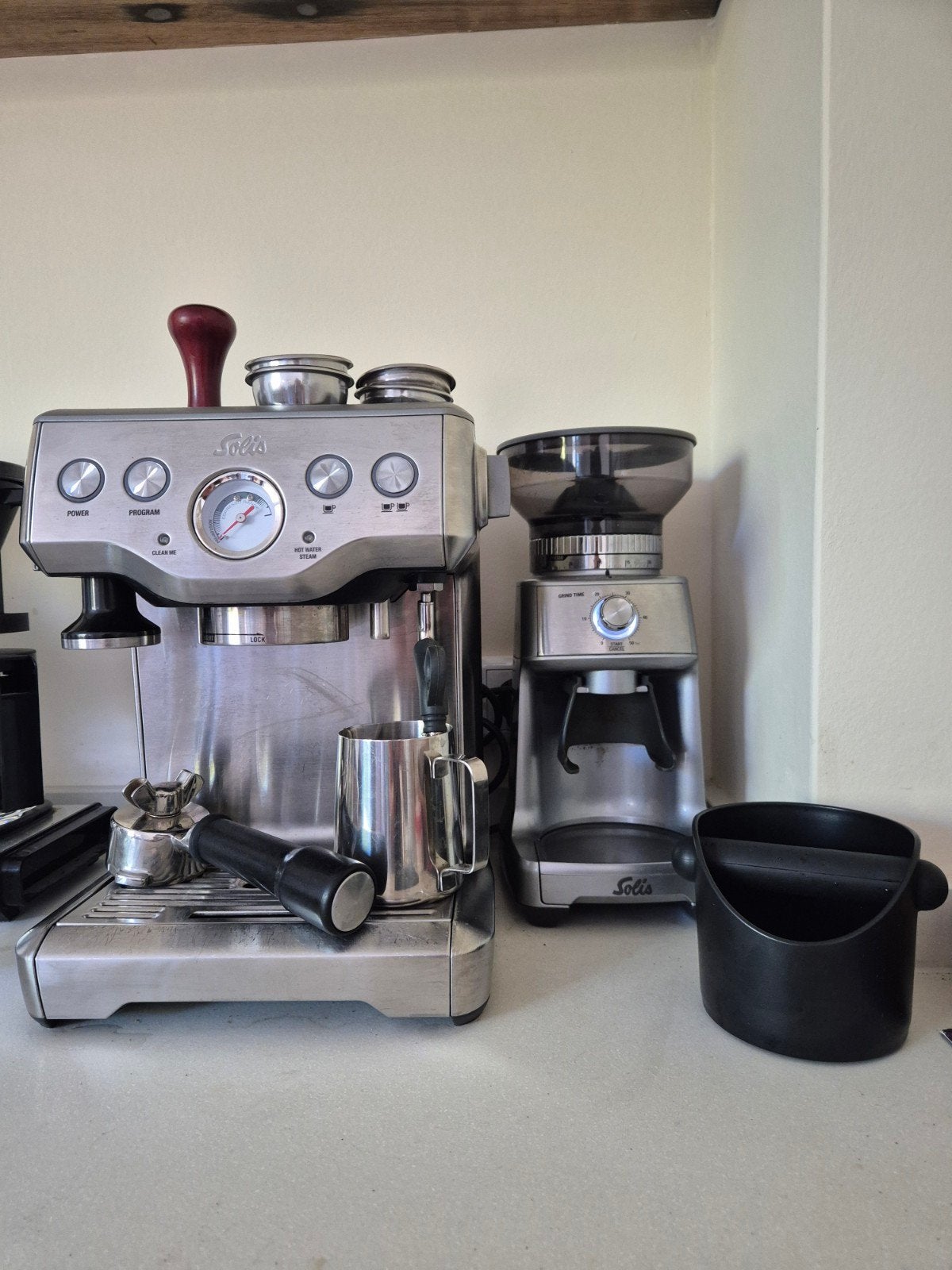 Solis espressomachine en losse koffiemaler/koffiegrinder, Ophalen, Gebruikt, Espresso apparaat