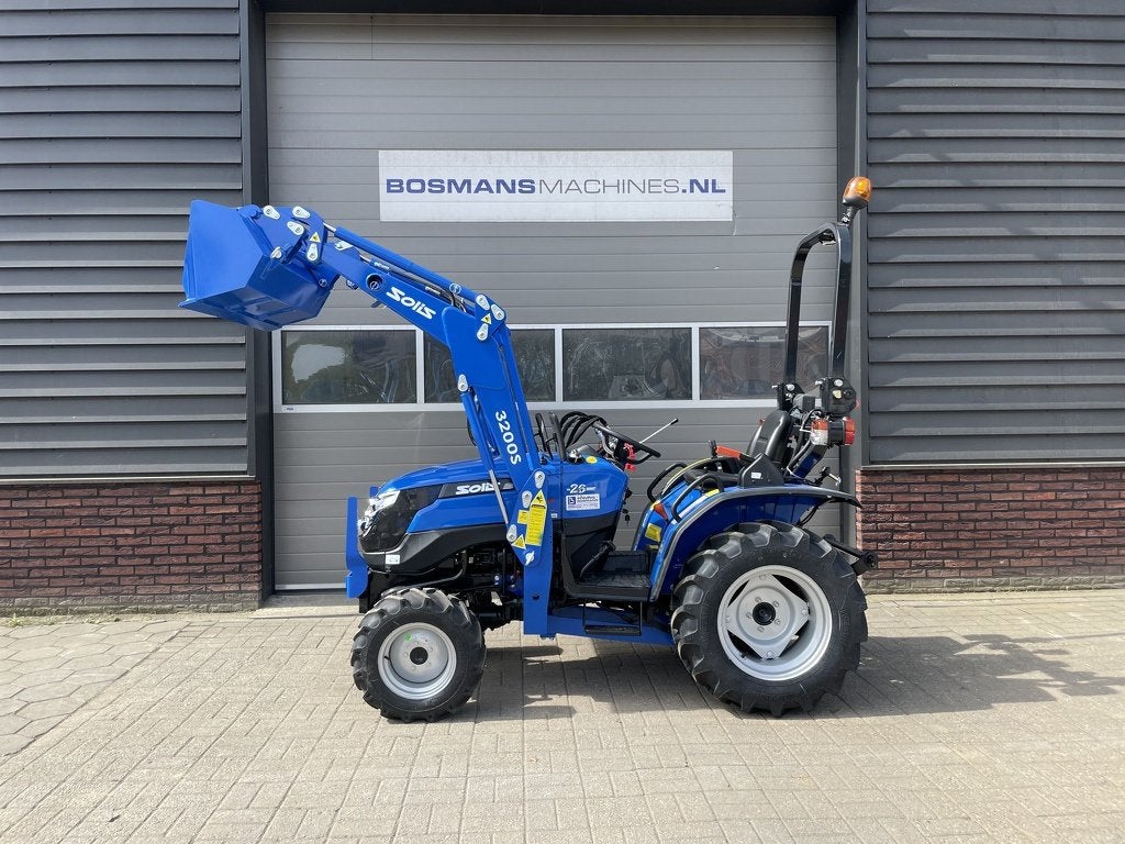 Solis 26 minitractor NIEUW + frontlader op brede agribanden, Zakelijke goederen, Agrarisch | Tractoren, Nieuw, Overige merken