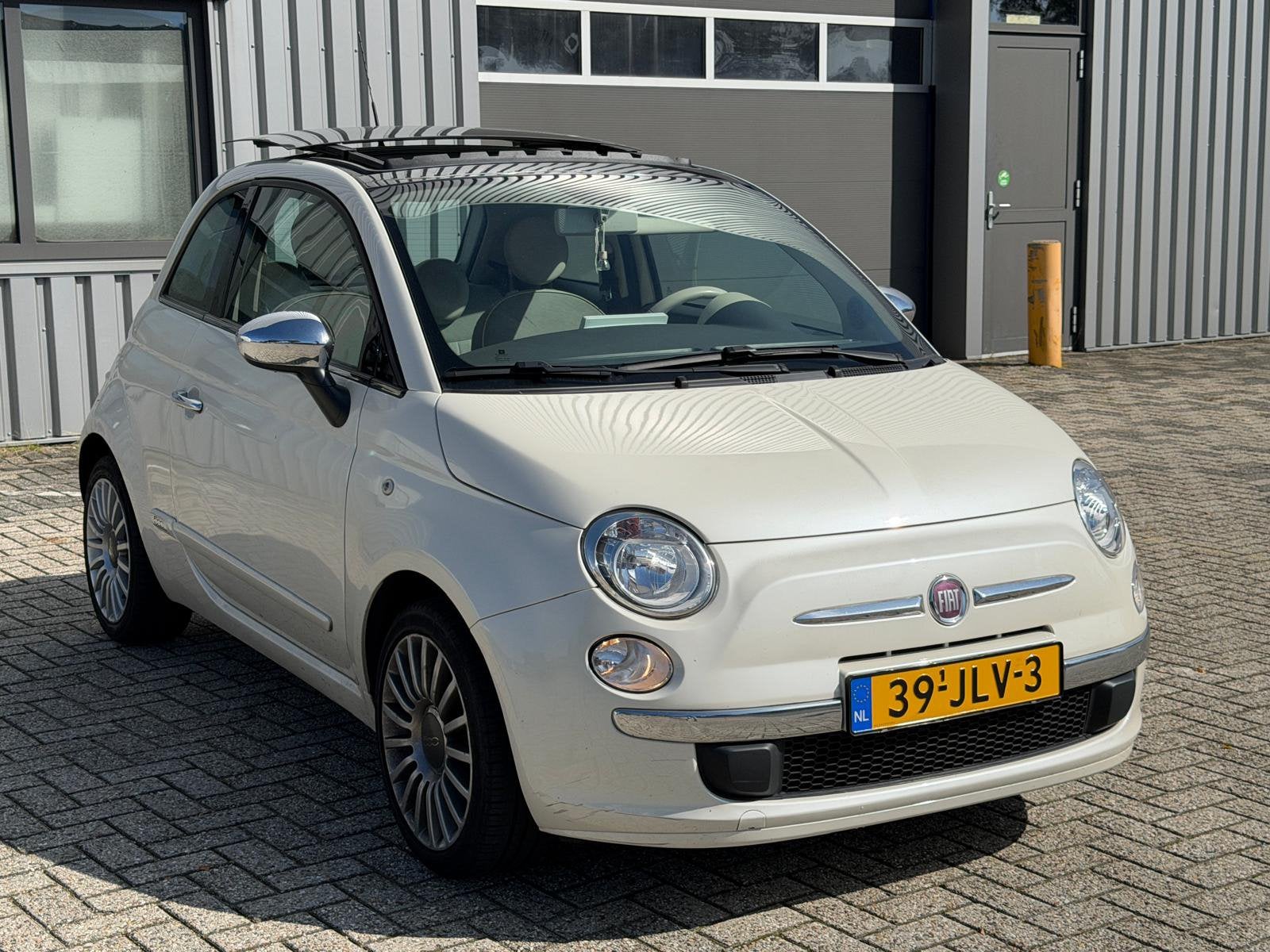 Fiat 500 1.2 Automaat Panorama CarPlay, 1242 cc, 4 cilinders, Wit, Origineel Nederlands