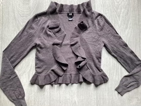 H&M Bolero bruin maat XS met ruches, Kleding | Dames, H&M, Bruin, Ophalen of Verzenden, Zo goed als nieuw