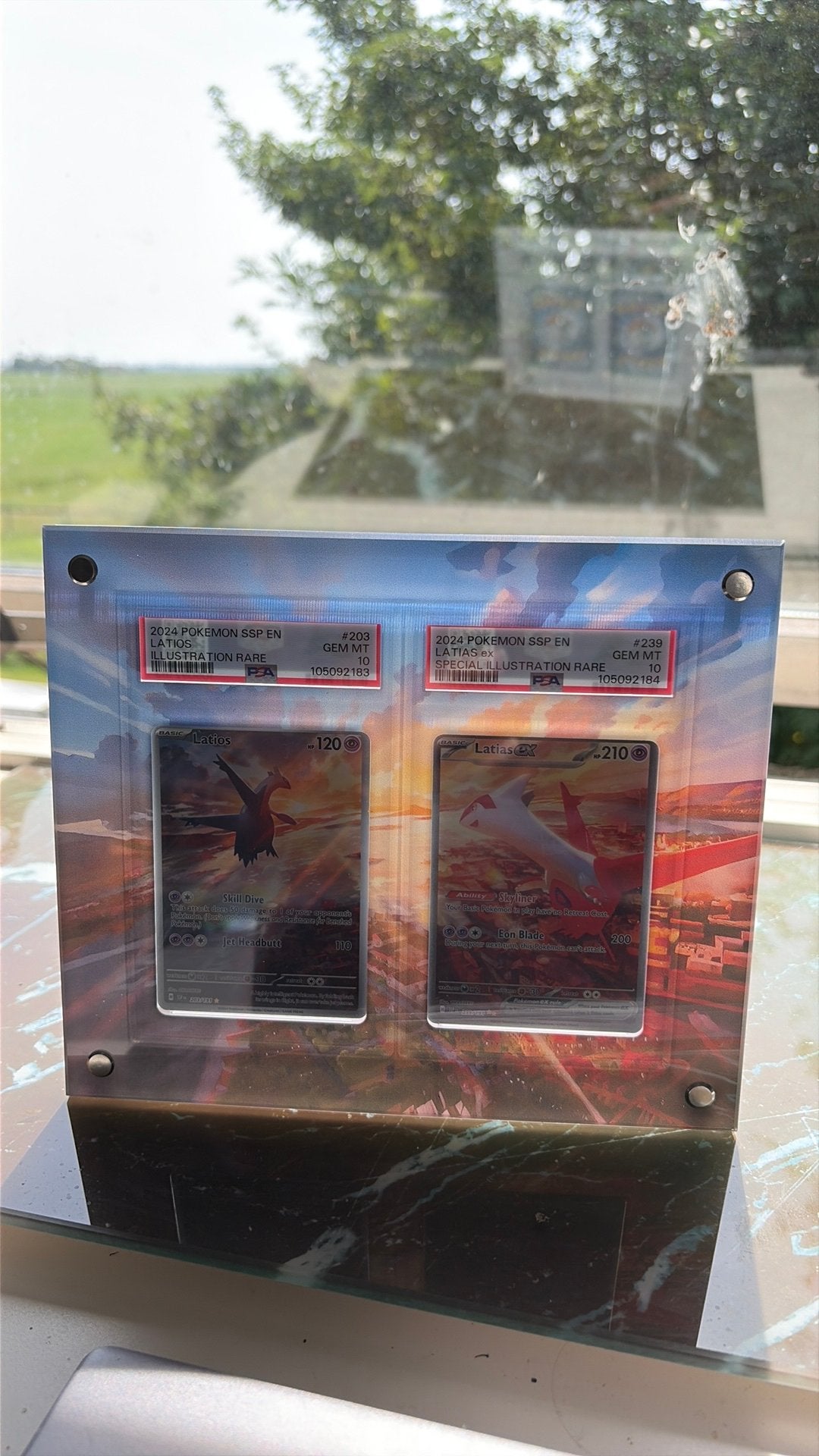 Sequential Latios Latias 203 & 239 PSA 10 Surging Sparks, Ophalen of Verzenden, Zo goed als nieuw