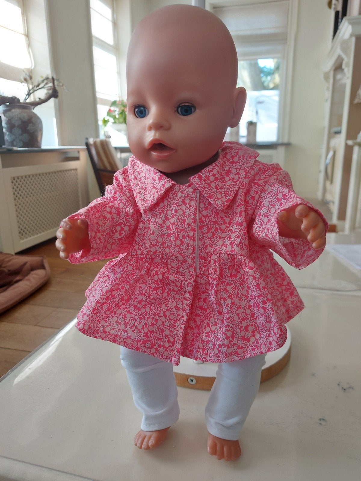 2 delig kleine bloempjes tuniek baby born pop 43cm, Ophalen of Verzenden, Nieuw, Babypop