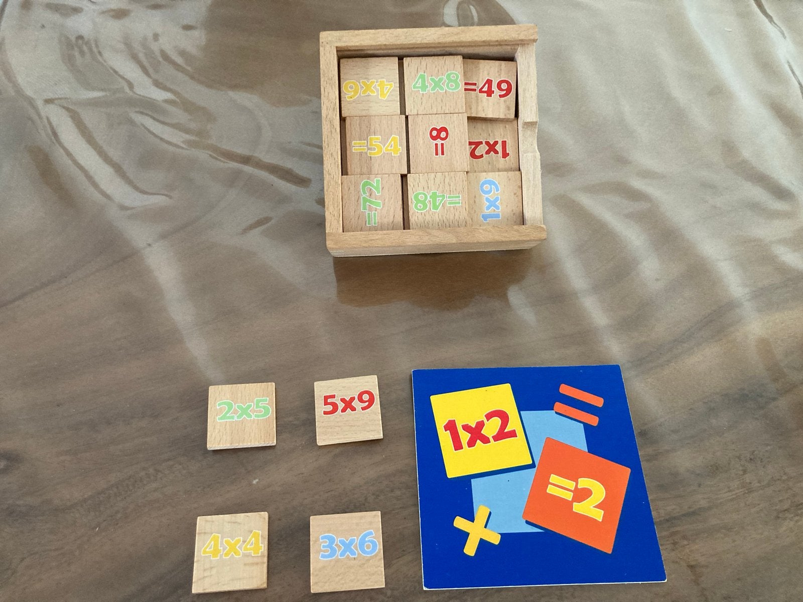 Houten Rekensommen, Tafels Oefen Spel, leuk voor sinterklaas, Ophalen of Verzenden, Gebruikt, Rekenen