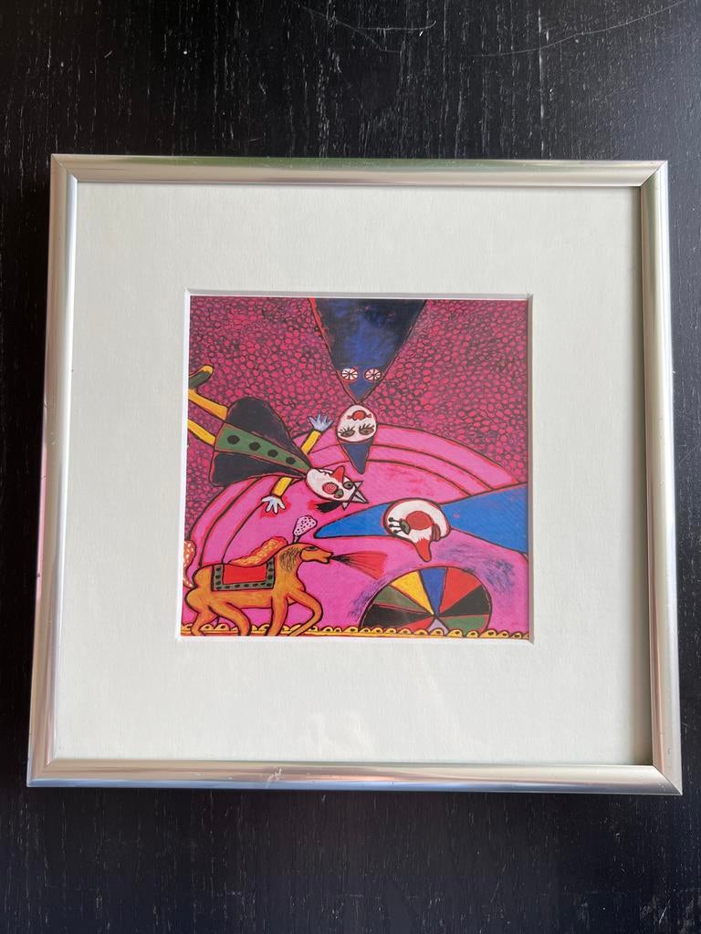 Ingelijste afdruk 'Circus' van Corneille (2004), Antiek en Kunst, Kunst | Litho's en Zeefdrukken, Ophalen of Verzenden