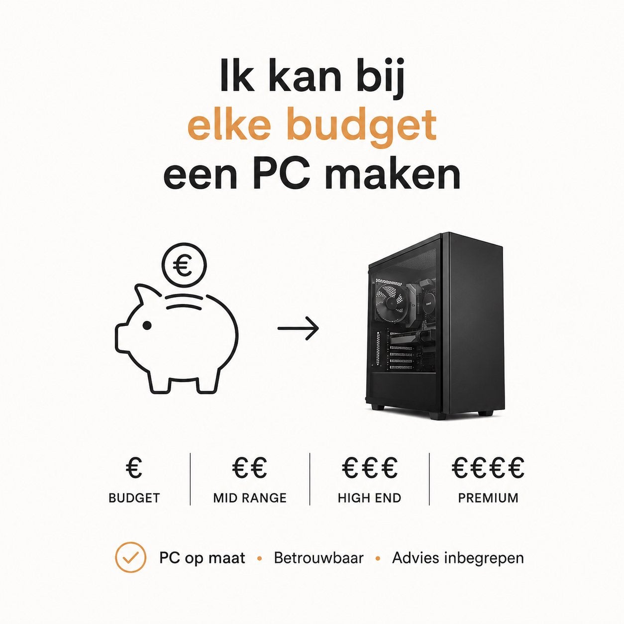 PC op maat voor elk budget - Gaming & Werk, Computers en Software, Ophalen, Gebruikt, Gaming