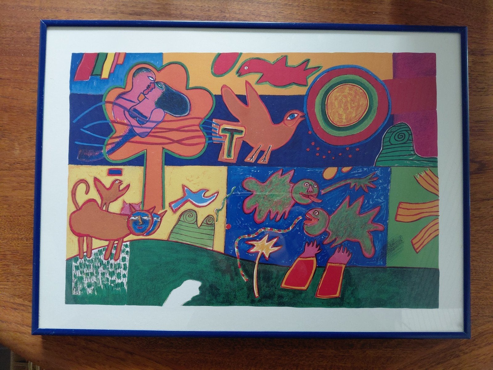 Le Bel Été Corneille '94 zeefdruk schilderij art reproductie, Antiek en Kunst, Kunst | Schilderijen | Modern, Ophalen of Verzenden