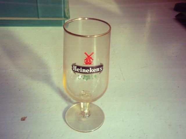 Voetglas Heineken's met molen (USA), Ophalen, Zo goed als nieuw, Glas of Glazen, Heineken