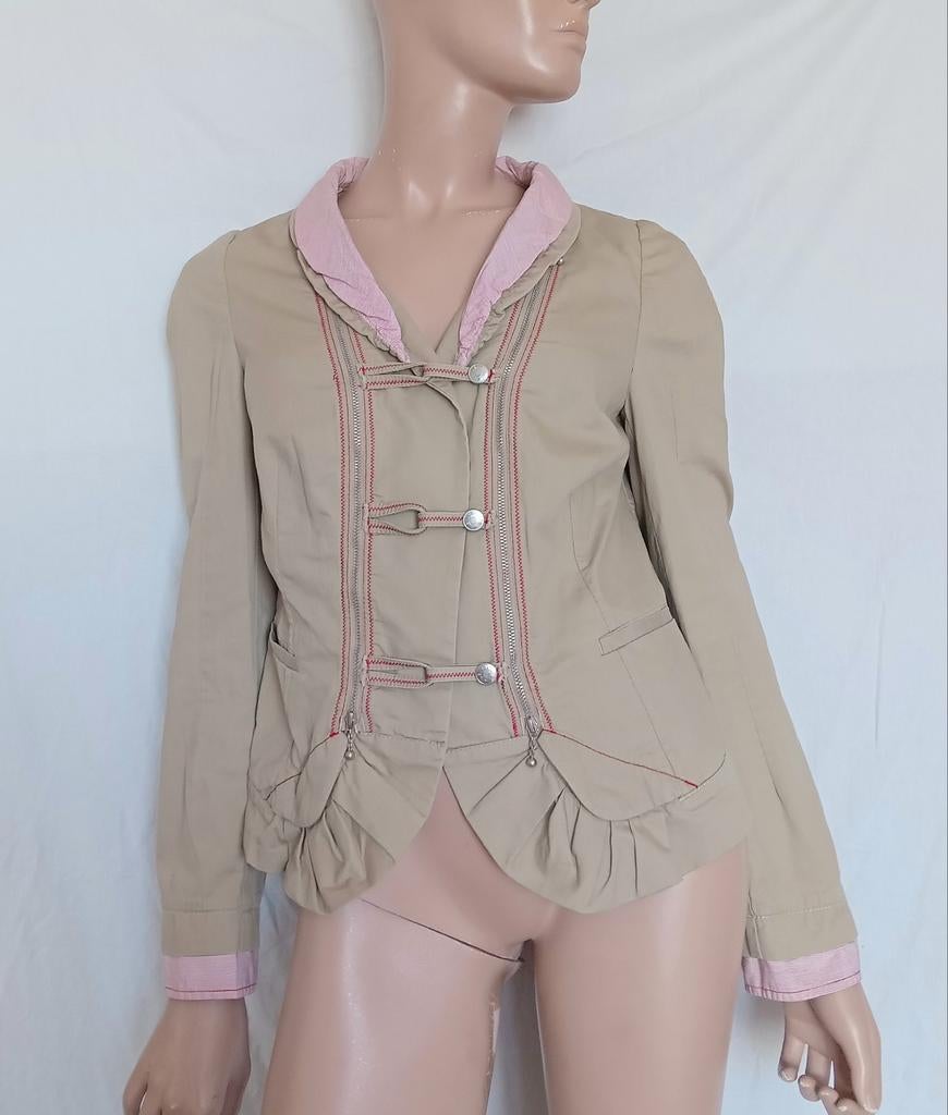 MF GIRBAUD Jasje , Maat 36 - 38, Kleding | Dames, Verzenden, Zo goed als nieuw, Maat 36 (S), Beige