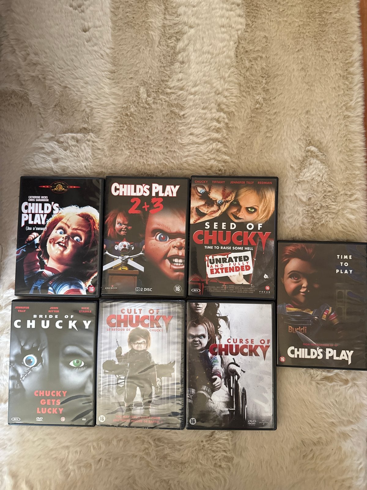 Chucky DVD Collectie - 7 Horrorfilms, Cd's en Dvd's, Engels, Vanaf 16 jaar, Ophalen of Verzenden, Zo goed als nieuw