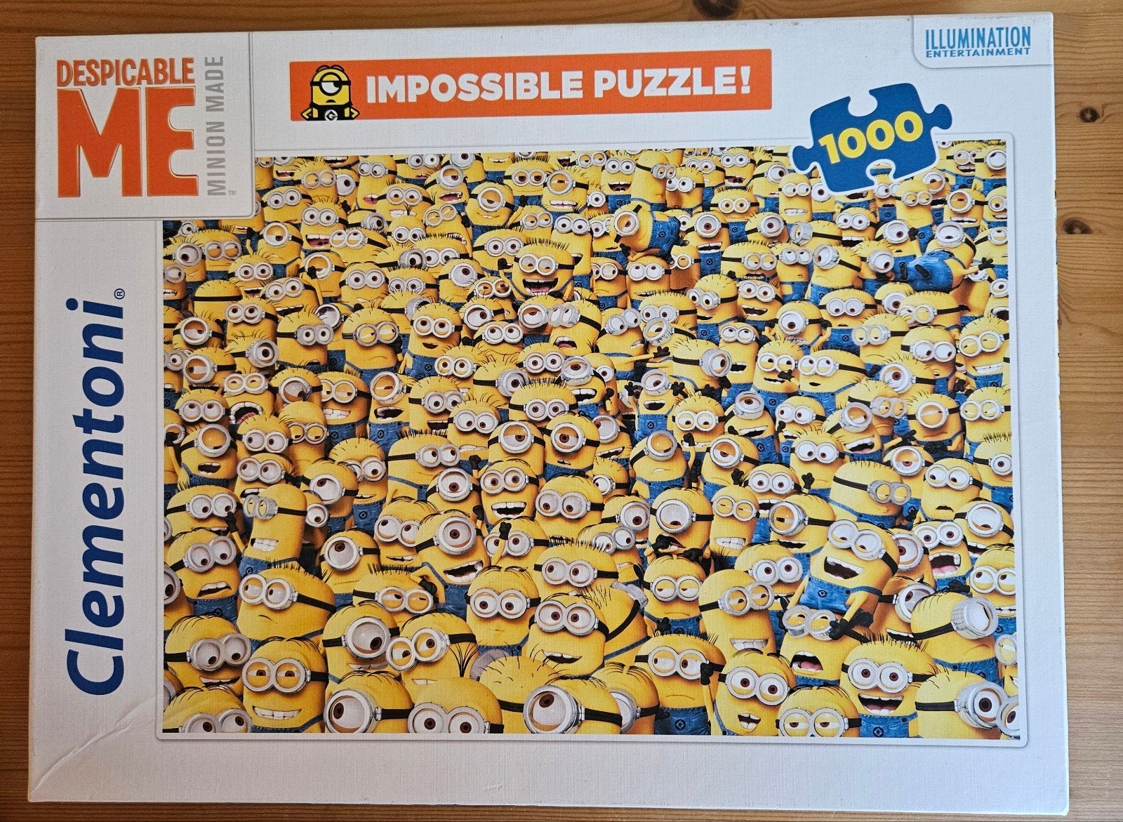 Minions Impossible Puzzel 1000 stukjes Clementoni, Hobby en Vrije tijd, Denksport en Puzzels, Ophalen, 500 t/m 1500 stukjes, Gebruikt