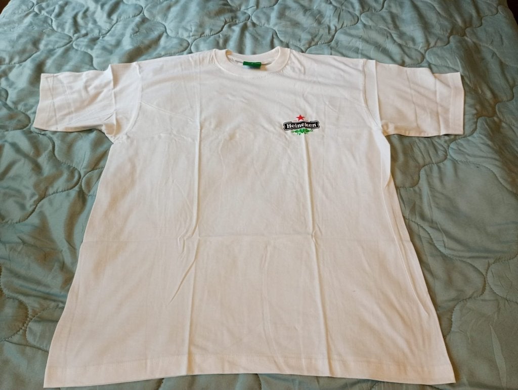 2 witte Heineken shirts maat M/L en XL/XXL nieuwstaat, Wit, Ophalen of Verzenden, Heineken, Maat 56/58 (XL)