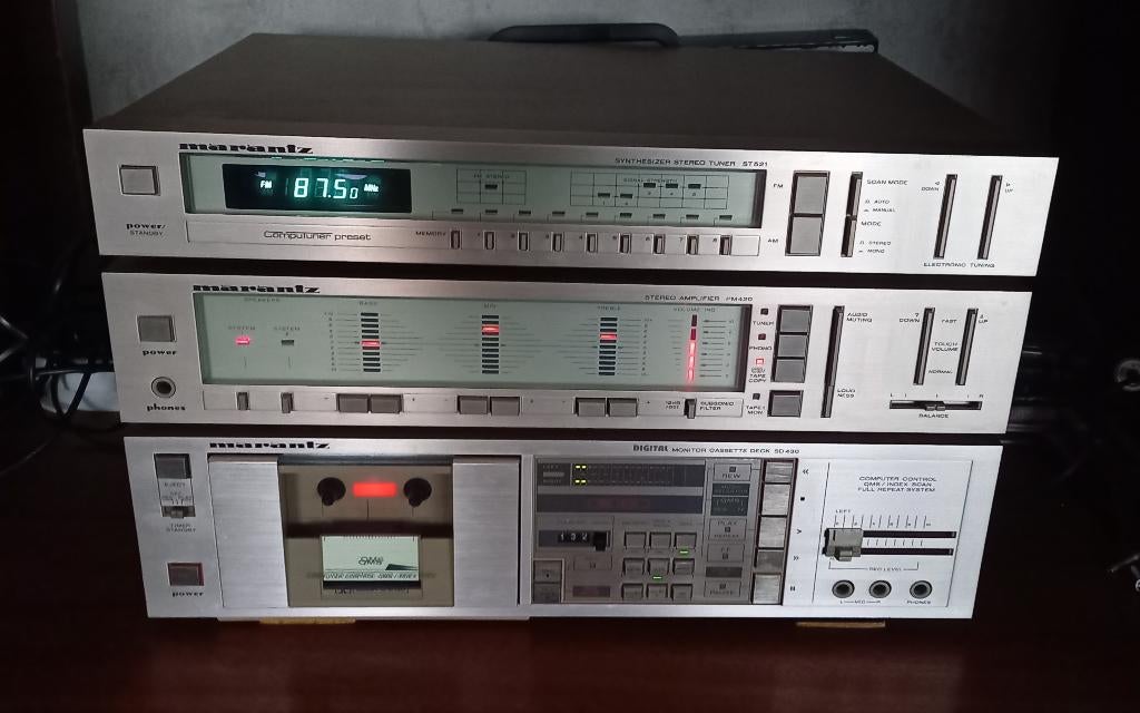 Vintage Marantz set jaren 80, Audio, Tv en Foto, Stereo-sets, Overige merken, Tuner of Radio, Zo goed als nieuw, Losse componenten