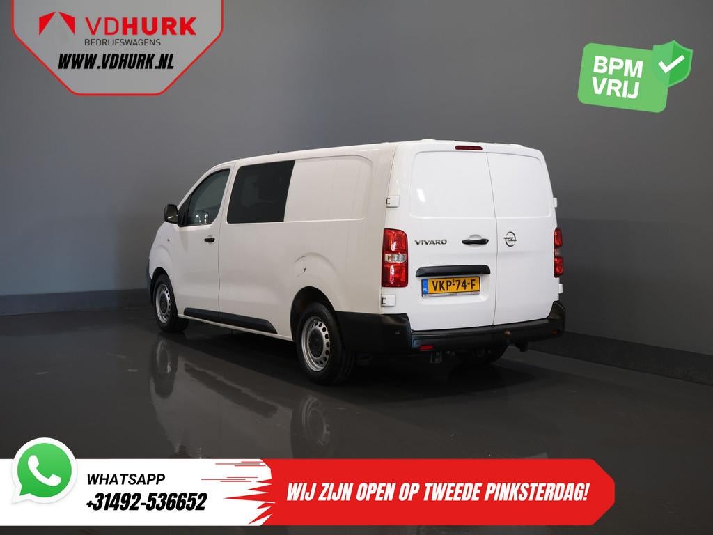 Opel Vivaro 2.0 CDTI 125 pk DC Dubbel Cabine Carplay/ 6 Pers, Auto's, Bestelauto's, Stof, Gebruikt, Euro 6, 4 cilinders