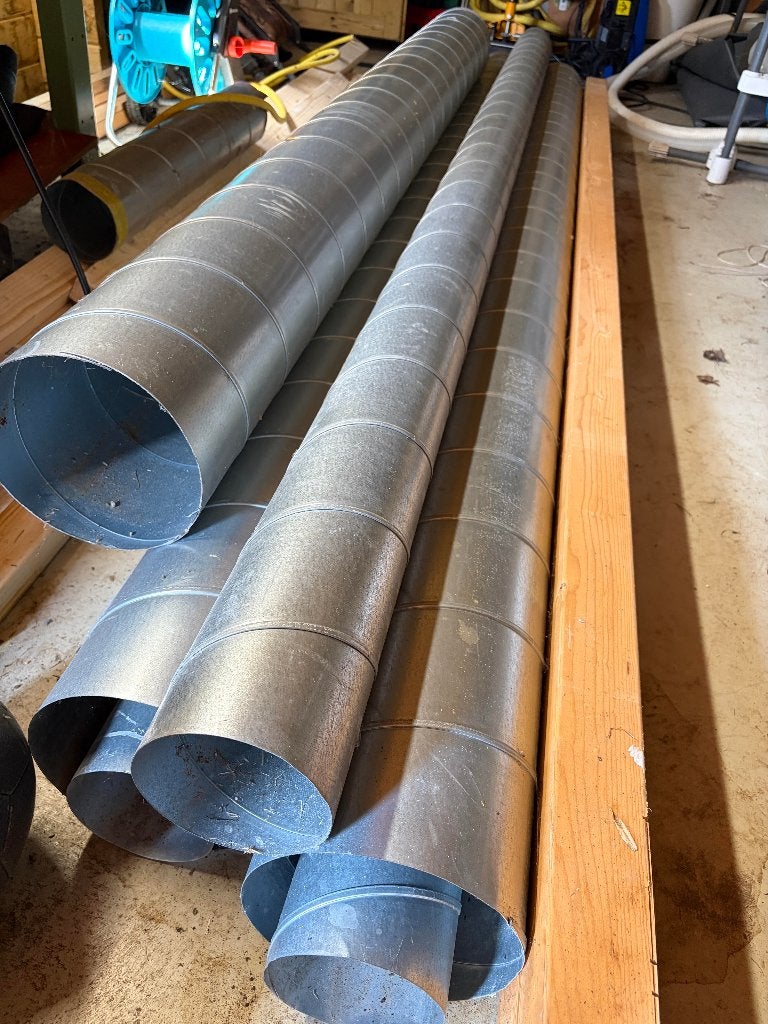 Spiro buizen 125mm, 180mm, 200mm, Ophalen, Zo goed als nieuw, Ventilator en Afzuiger