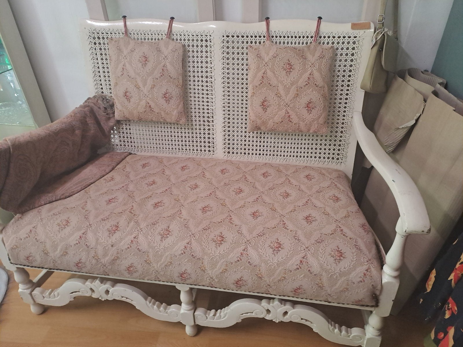 Uniek brocante bankje, Ophalen of Verzenden