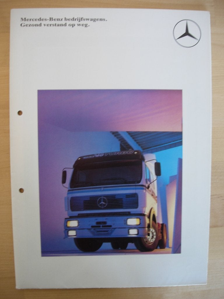 Mercedes Truck Programma Brochure / Poster 1986, Zo goed als nieuw, Mercedes-Benz, Mercedes, Ophalen of Verzenden