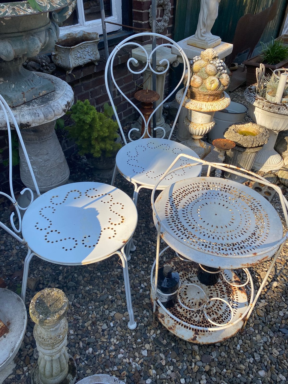 Franse brocante stoeltjes, Ophalen, Gebruikt, Nvt, Nvt