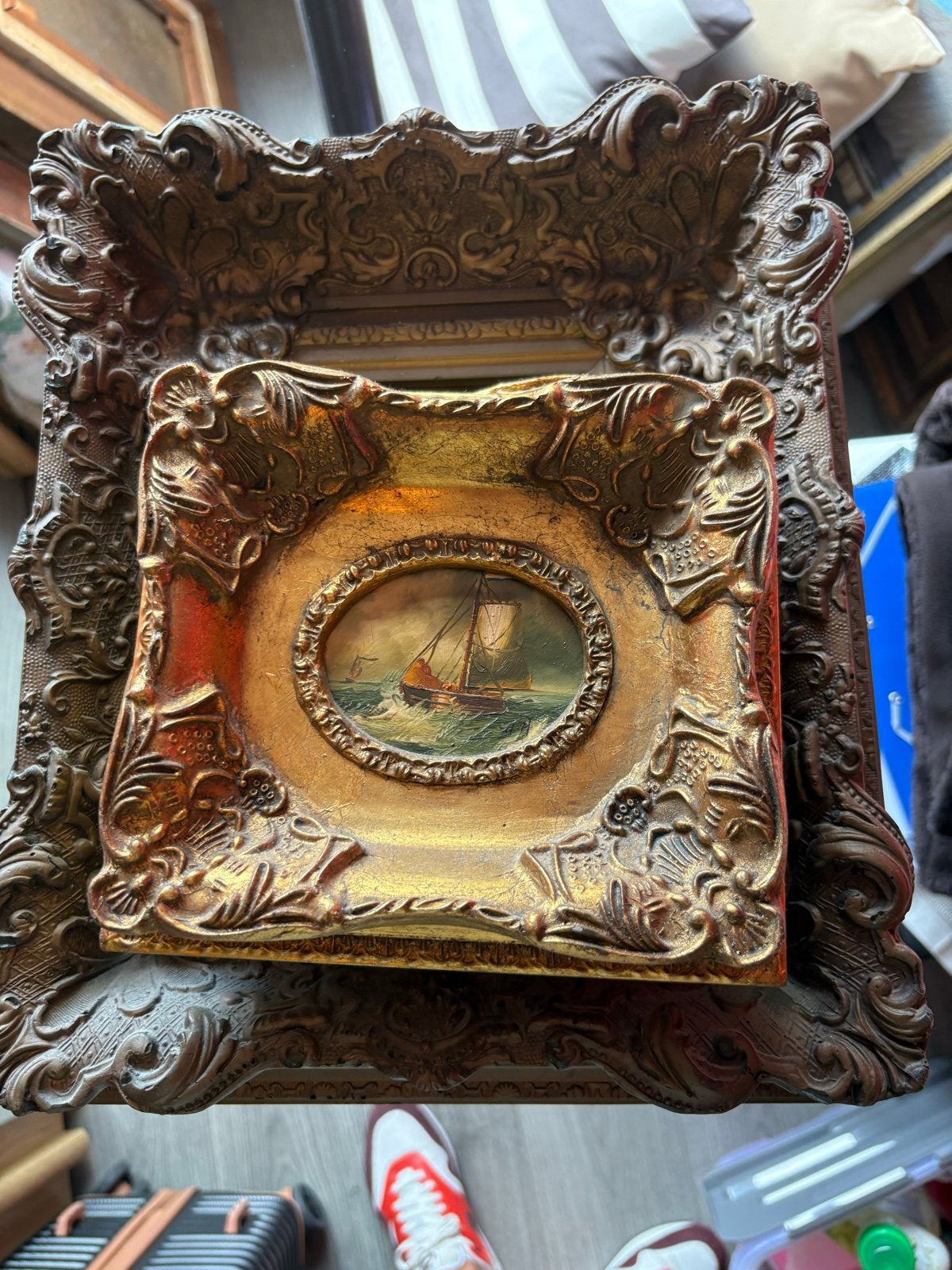 Diverse klassieke schilderijen in lijst, Antiek en Kunst, Ophalen, Doek, Realistisch, Gesigneerd