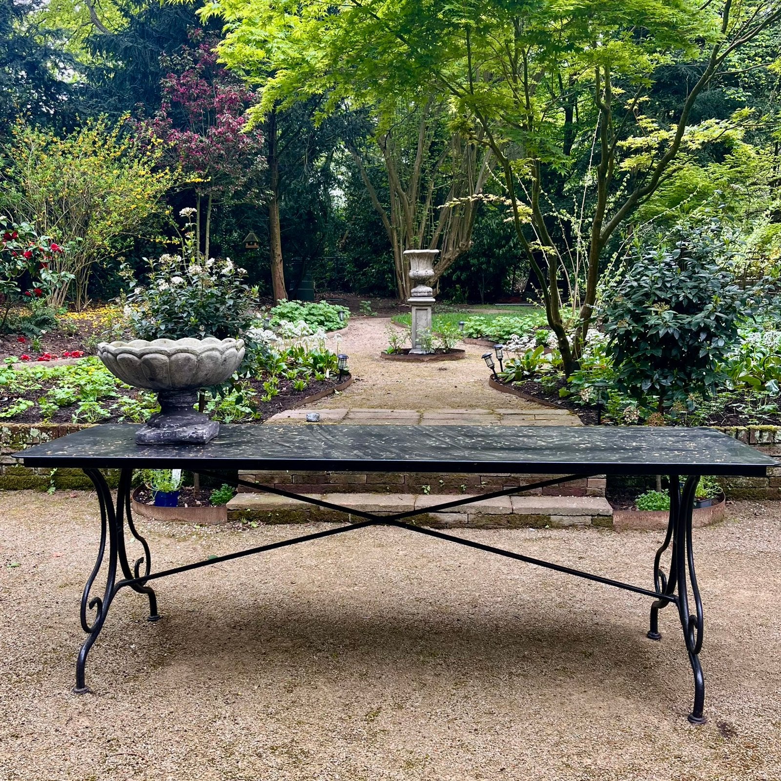 * grote ijzeren tuintafel smeedijzer & gietijzeren tafel, Tuin en Terras, Ophalen, Nieuw, Rechthoekig, Metaal