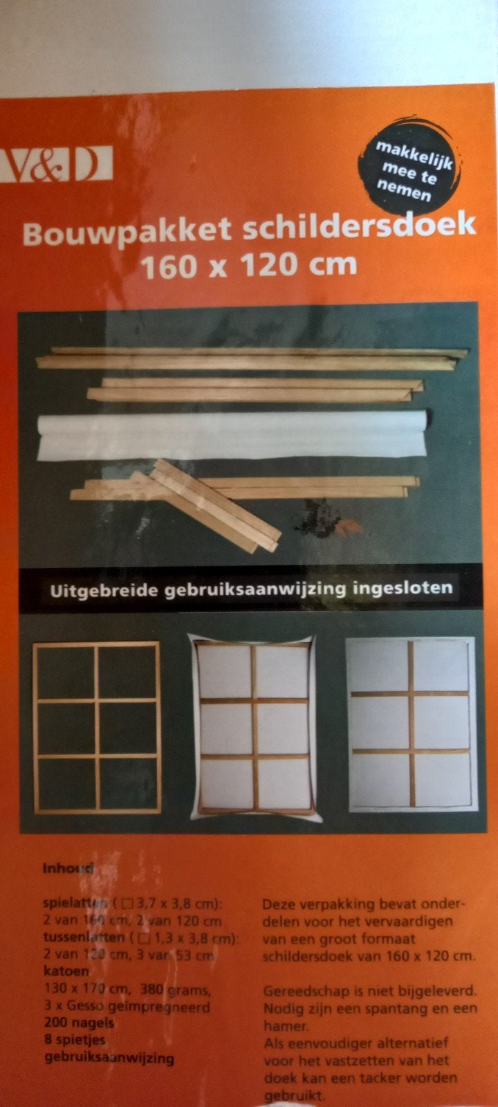Groot schildersdoek, Ophalen, 120 cm of meer, Garagedeur, 215 cm of meer
