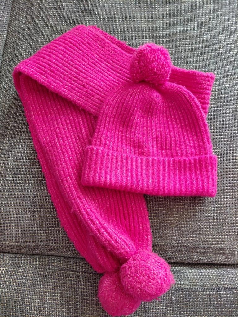 Wintersetje muts en sjaal maat 98/128, Kinderen en Baby's, Kinderkleding | Mutsen, Sjaals en Handschoenen, 110 t/m 116, Ophalen of Verzenden