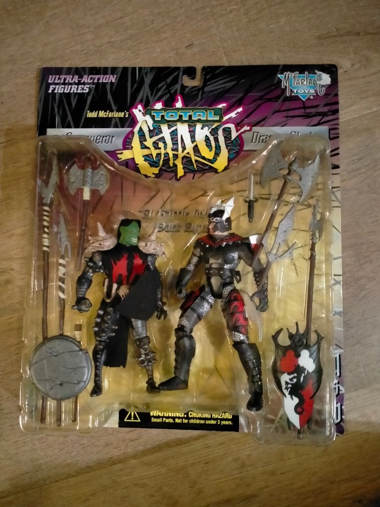 Total Chaos McFarlane Toys Conquereor Dragon Blade figuur, Ophalen of Verzenden, Gebruikt, Actiefiguur of Pop