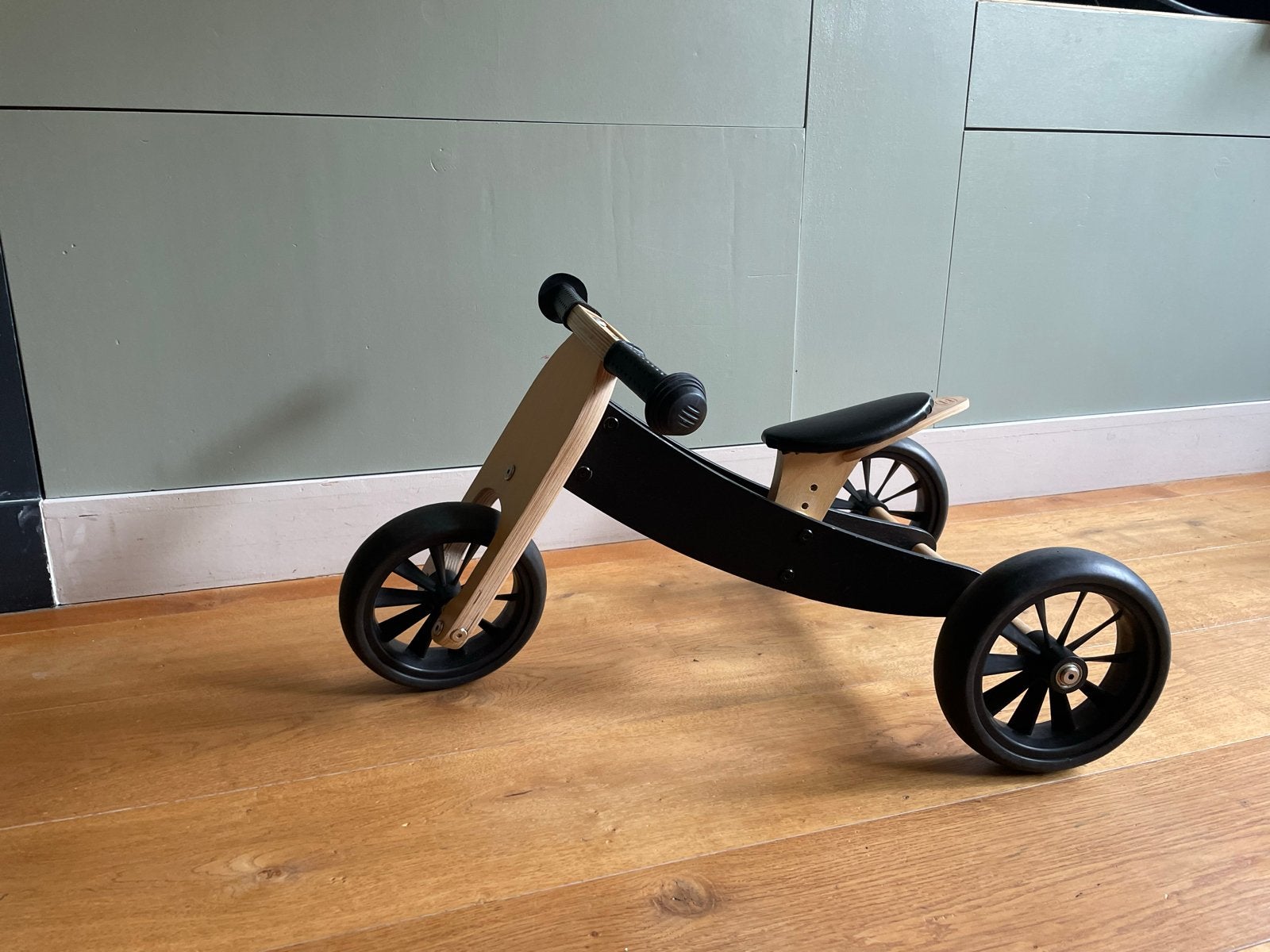 Bandits and Angels loopfiets/driewieler - Zwart/Hout, Fietsen en Brommers, Ophalen, Zo goed als nieuw, Minder dan 16 inch