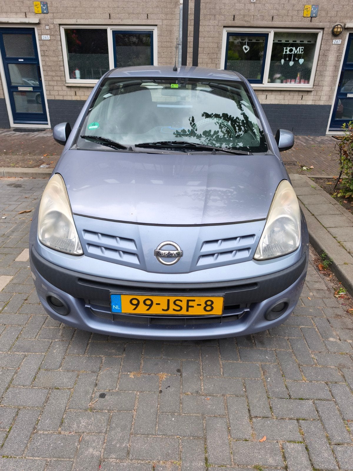 Nissan Pixo 1.0 50KW 5D 2009 Grijs, Auto's, Nissan, Voorwielaandrijving, 200 kg, 4 stoelen, Origineel Nederlands
