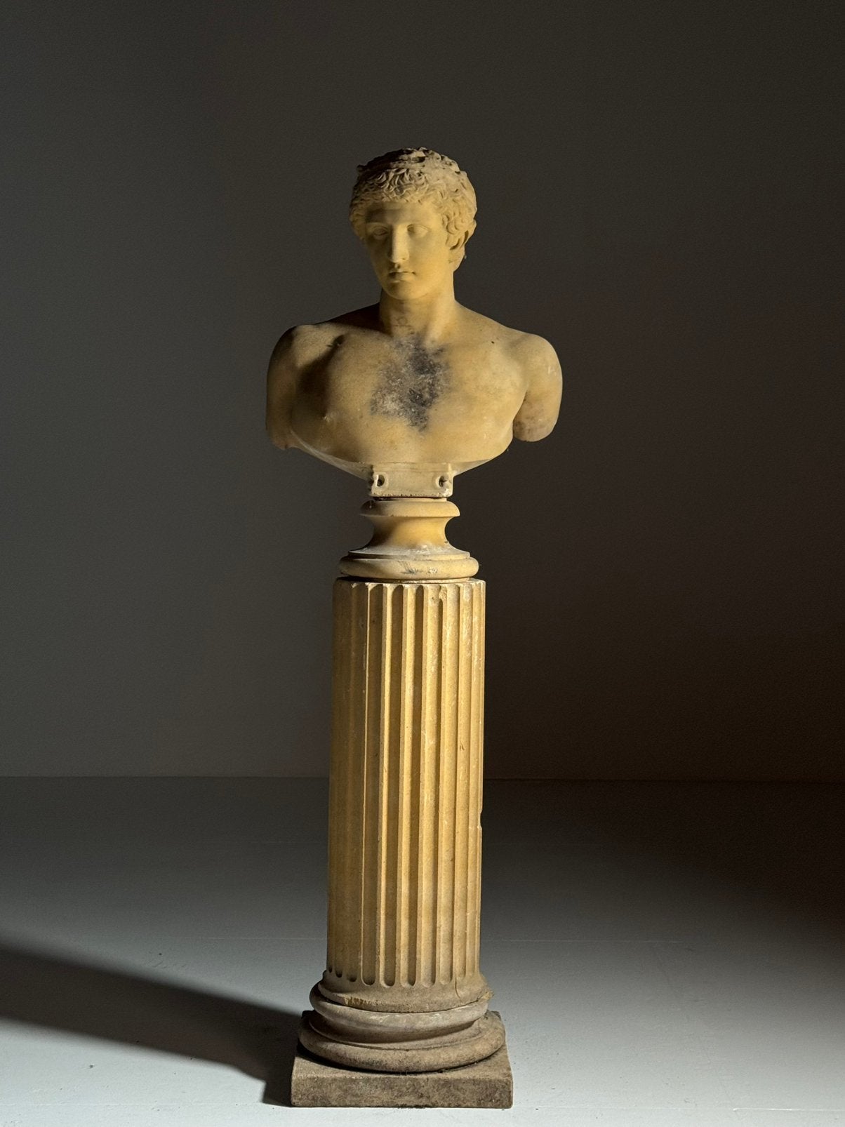 Borstbeeld op sokkel 20e eeuw Antinous