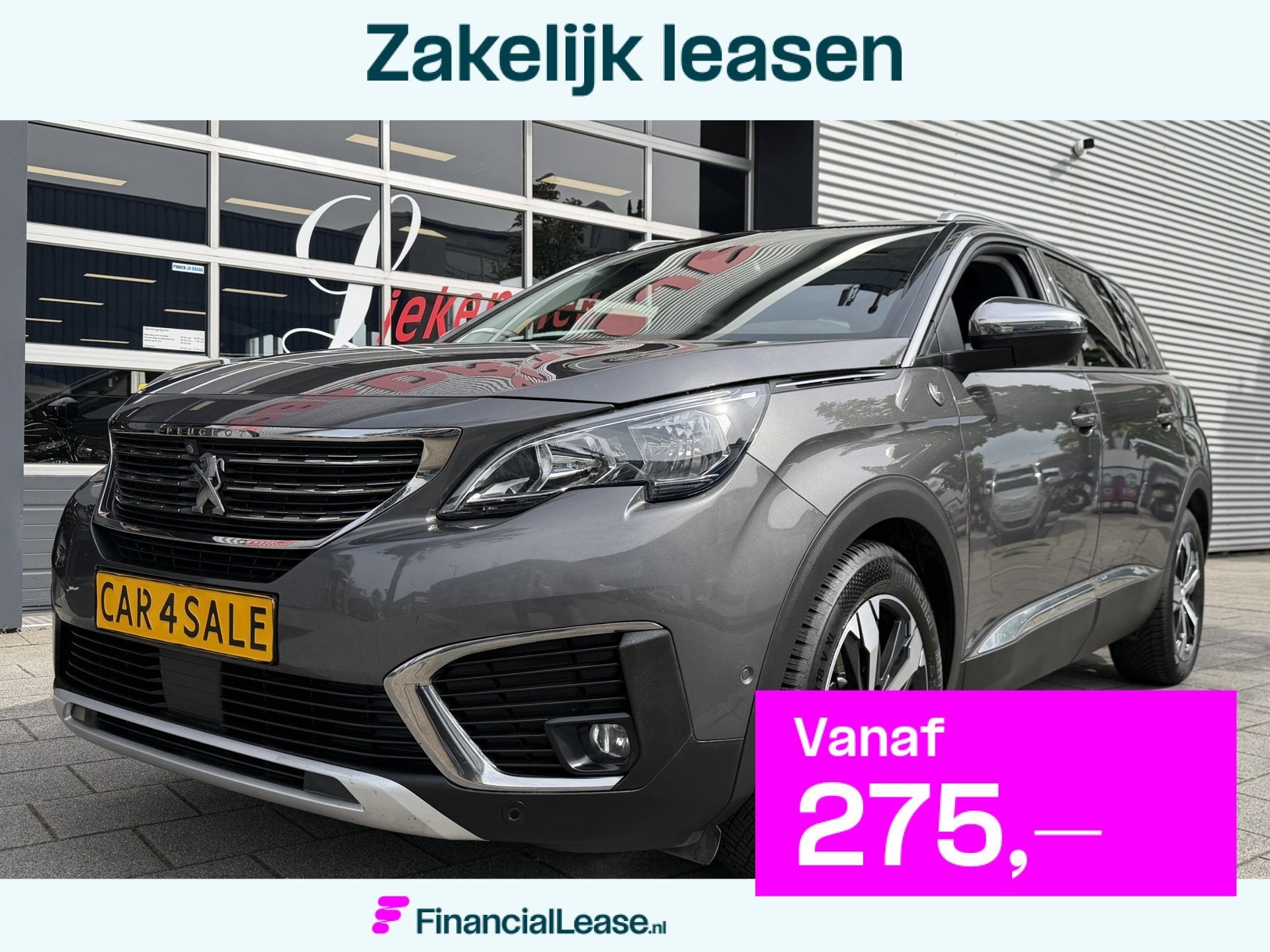 Peugeot 5008 1.2 PureTech Crossway - 7 Pers. I Navigatie / A, Dealer onderhouden, 1280 kg, Gebruikt, Zwart