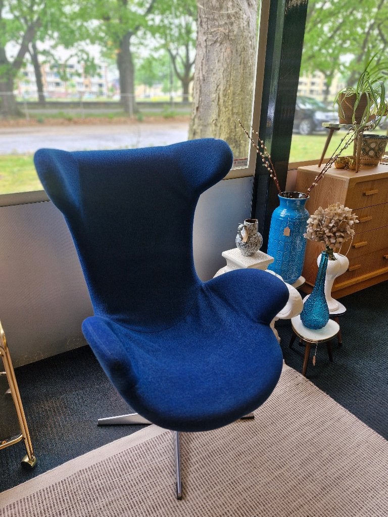 Vintage fauteuil Egg Chair stijl - 70s Deens, Huis en Inrichting, Fauteuils, Ophalen, Gebruikt, ., Vintage