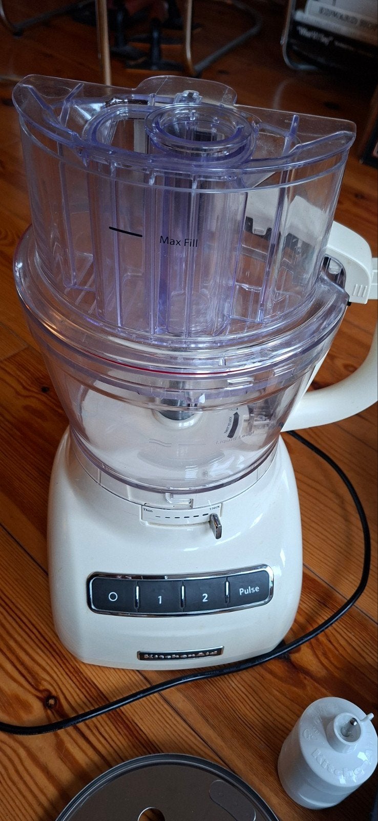 KitchenAid Foodprocessor keuken machine - nieuw, roomwit, 2 tot 3 liter, Ophalen of Verzenden, Nieuw, 3 snelheden of meer