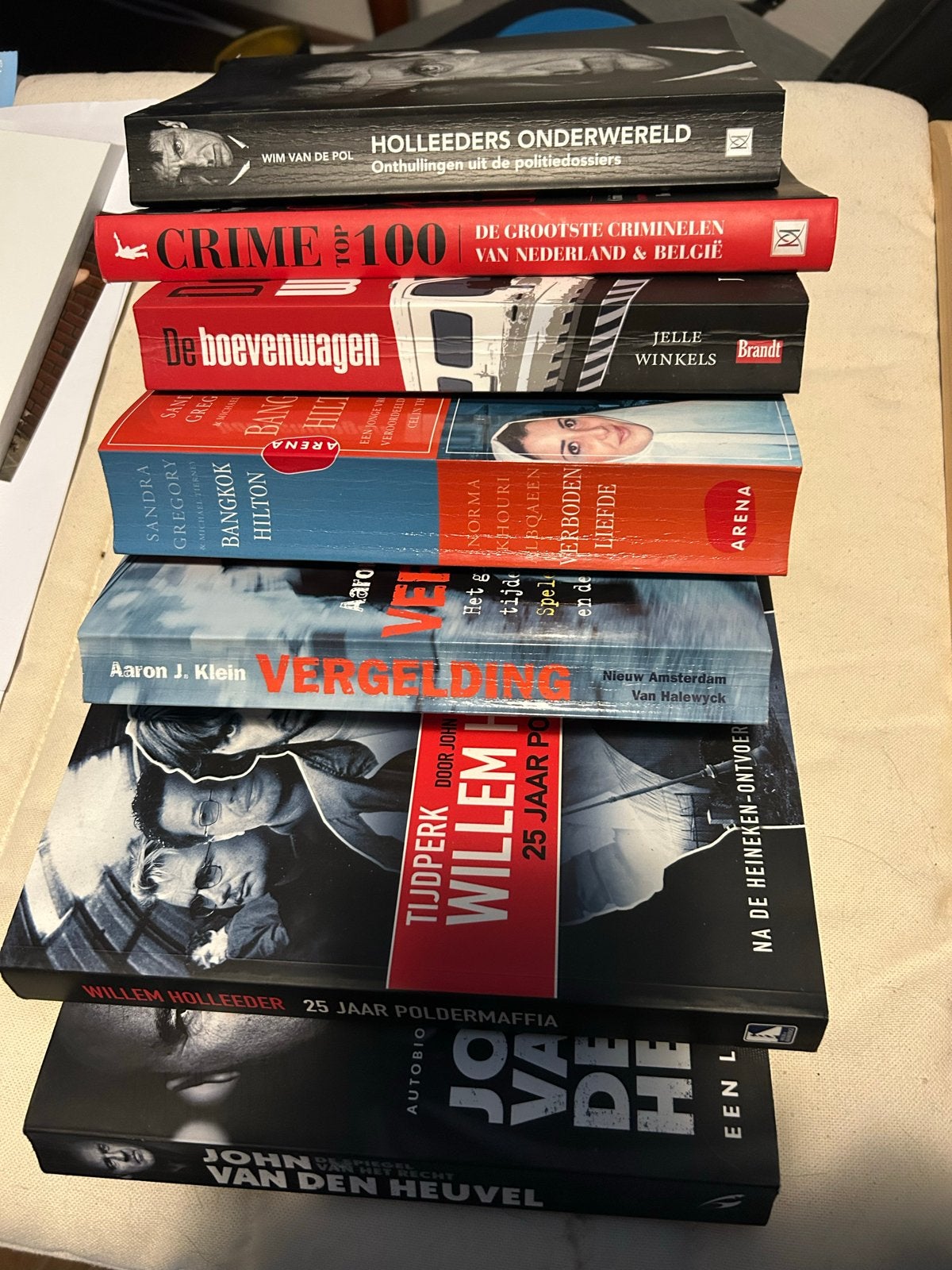 Bundel Misdaadboeken; Holleeder, John vd Heuvel e.a., Ophalen, Zo goed als nieuw